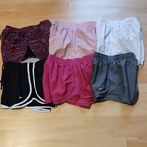 Six pairs of Nike women's Athletic Shorts - Multicolor
